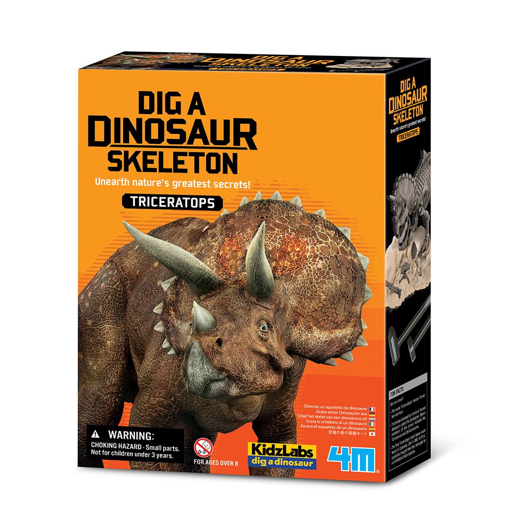 香港4M創意玩具 - 挖掘三角龍(新) Triceratops Skeleton