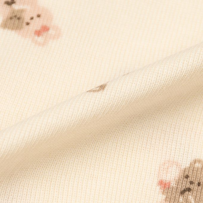 akachan honpo - 長袖圓領速乾上衣-2件組 動物-粉紅色