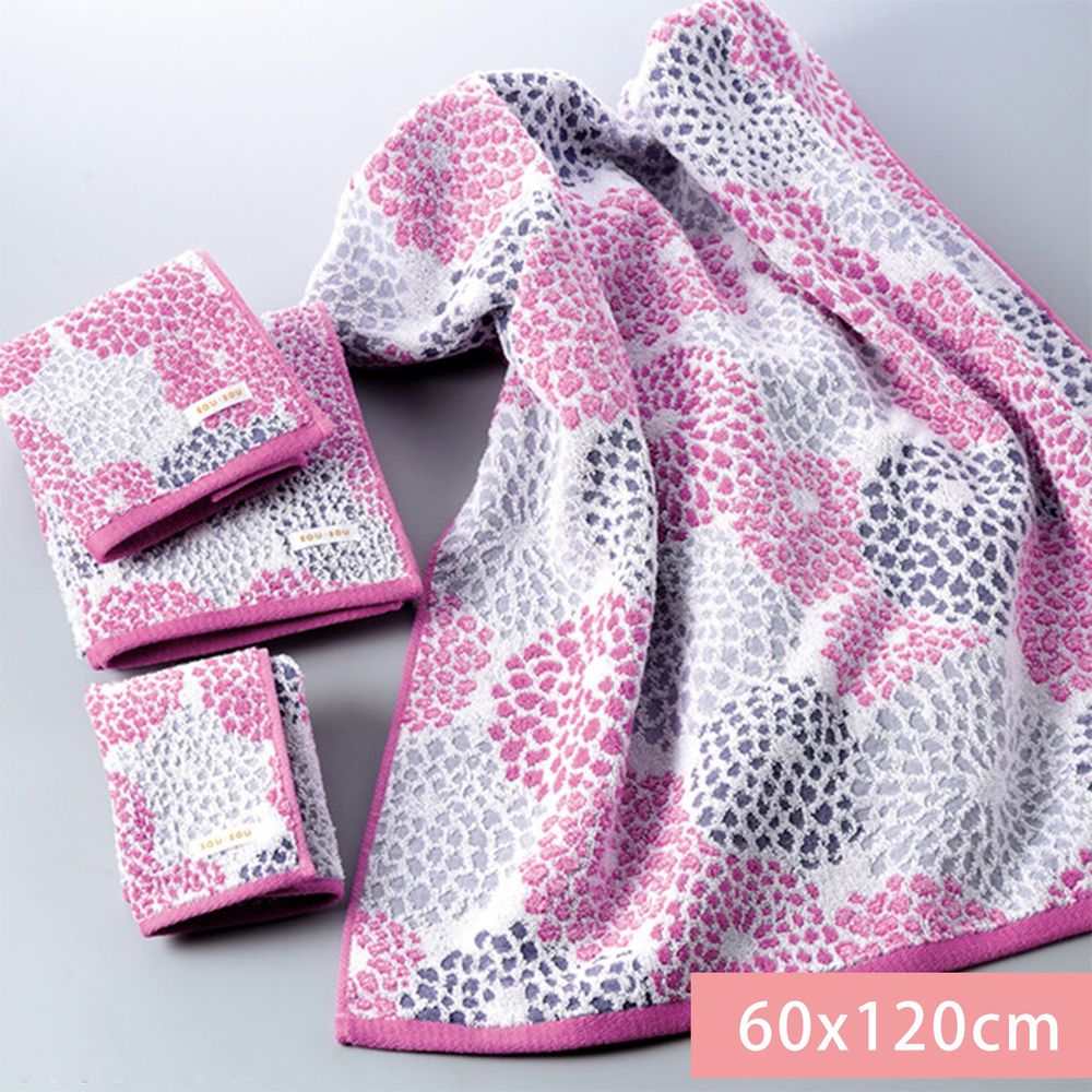 日本代購 - 【SOU·SOU】日本製今治純棉刺繡浴巾-綻放 (60x120cm)