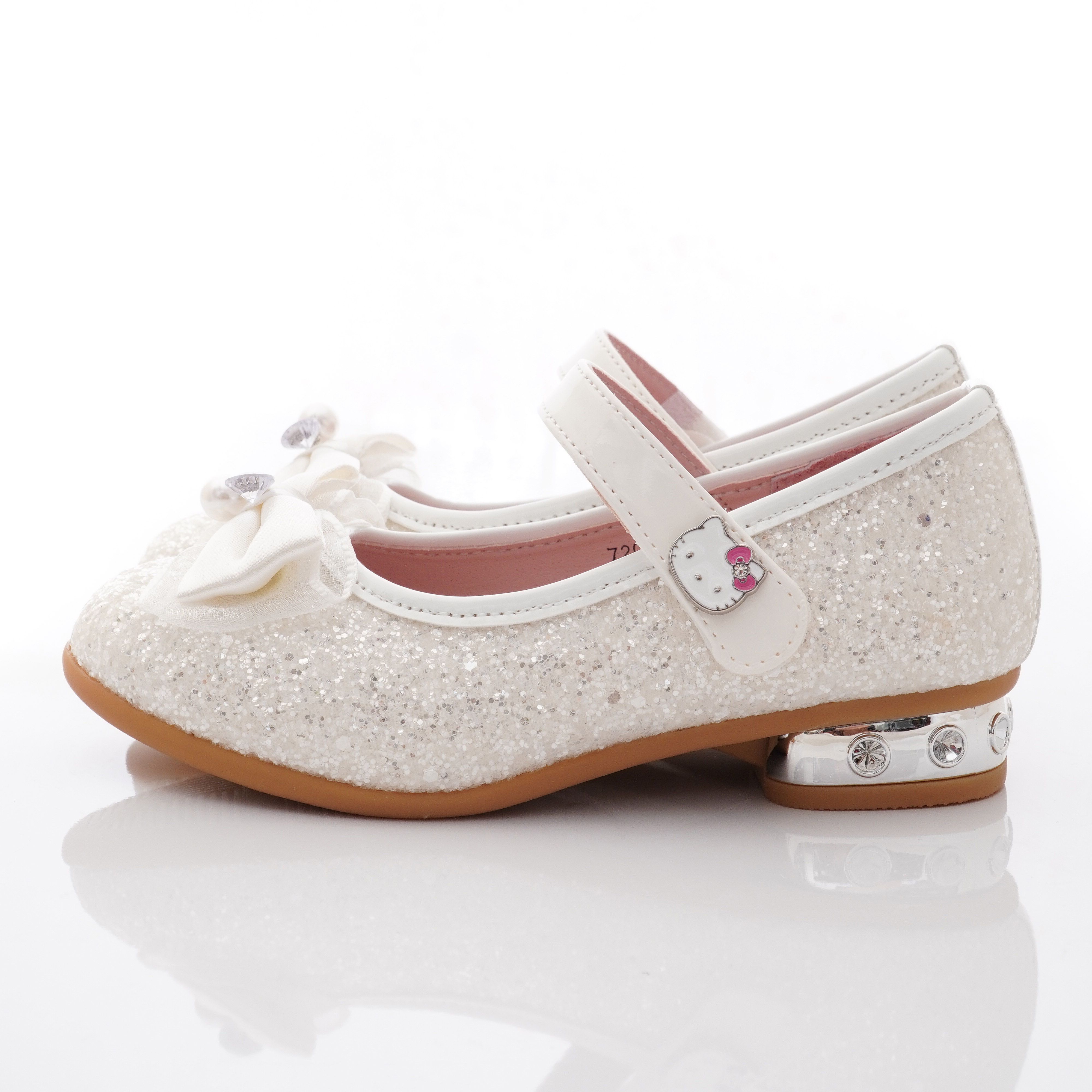 HELLO KITTY - 卡通童鞋-凱蒂晶鑽閃耀公主鞋款(中大童段)-白