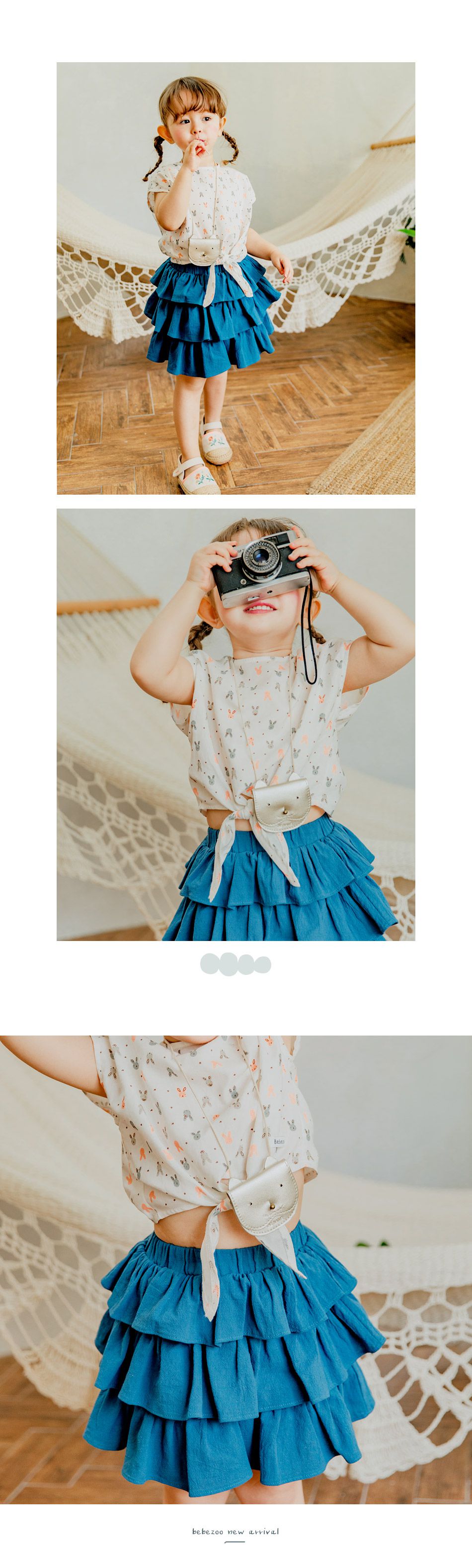 韓國 Bebezoo - 三層蛋糕褲裙