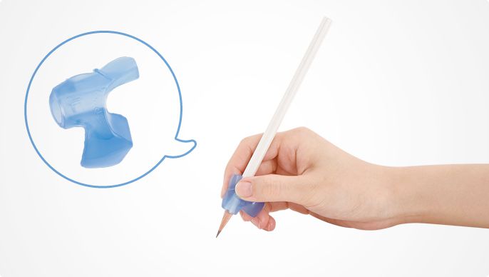 日本文具 TOMBOW - 蜻蜓牌 握筆訓練輔助器-左手用-三角/圓/六角適用