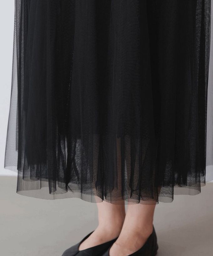 日本 Bab - 華麗優雅層次緹花鬆緊紗裙-氣質白