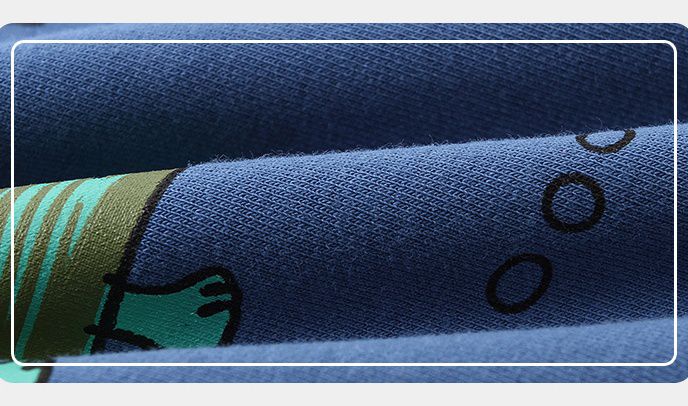 WELLKIDS - 圓領寬鬆運動服套裝-恐龍散步-杏+灰