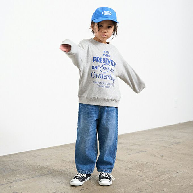 日本 b-ROOM - 百搭街頭風印花裏毛上衣-俏皮字體-檸檬黃