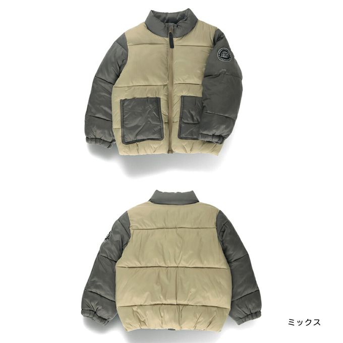 日本 BRANSHES - 酷帥又保暖輕盈鋪棉外套-軍綠x棕