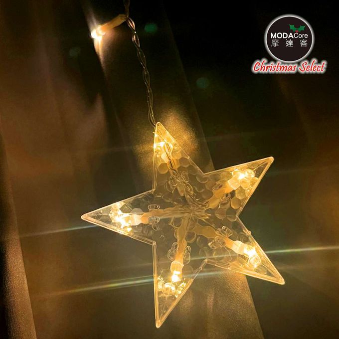 MODACore 摩達客 - LED138燈冰條造型燈串電池燈+USB兩用充電 -暖白光/聖誕造型款
