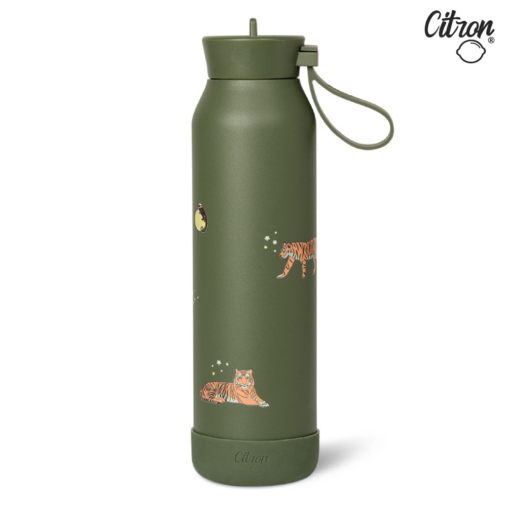 【Citron】矽膠提把三層保溫瓶_500ml-多款可選