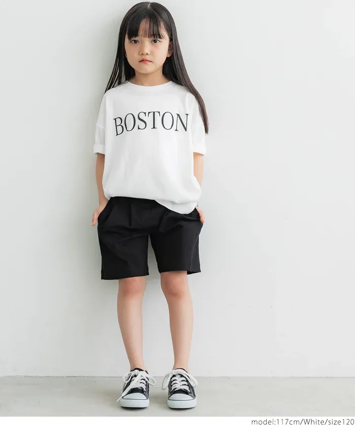 日本 COCA - 美式LOGO 寬版薄長袖上衣-孩子-淺杏