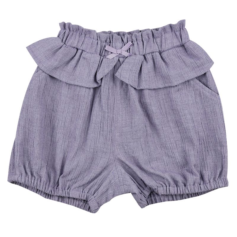 akachan honpo - 短褲-柔軟楊柳布-紫色
