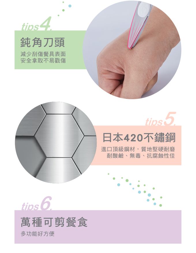 nac nac - 可拆式萬用食物剪-甜橙粉