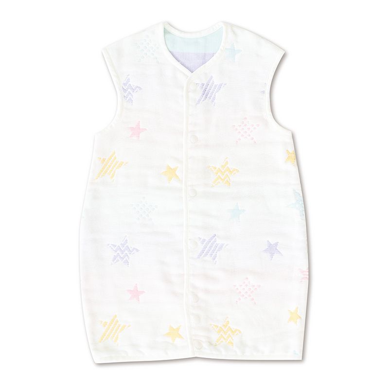 akachan honpo - 開始會扶著東西站立時也能安心使用的6層棉紗防踢被-米白色 (80~95cm)