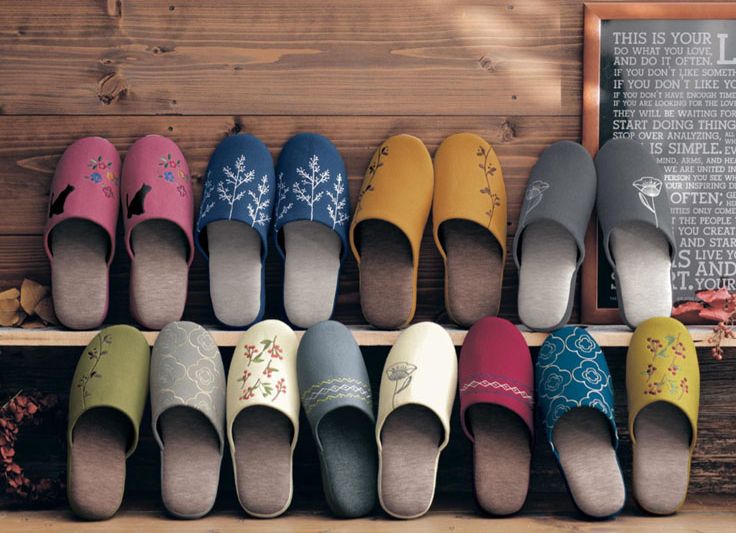 日本千趣會 - 可機洗 刺繡典雅室內拖-果實-米