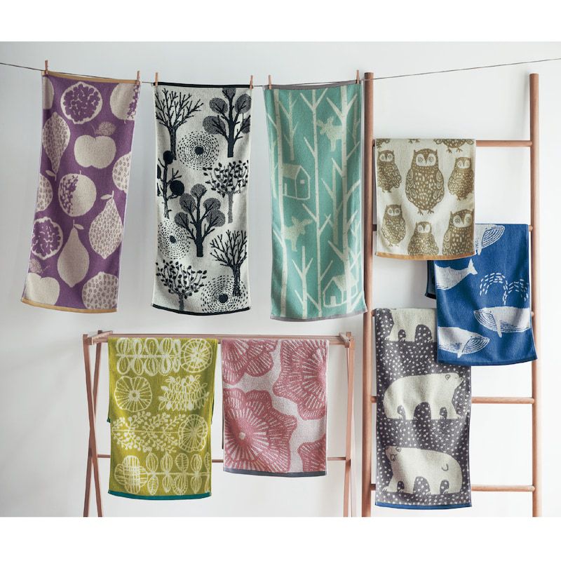 日本千趣會 - 北歐風 吸水速乾毛巾-白熊-石墨灰 (34×80cm)