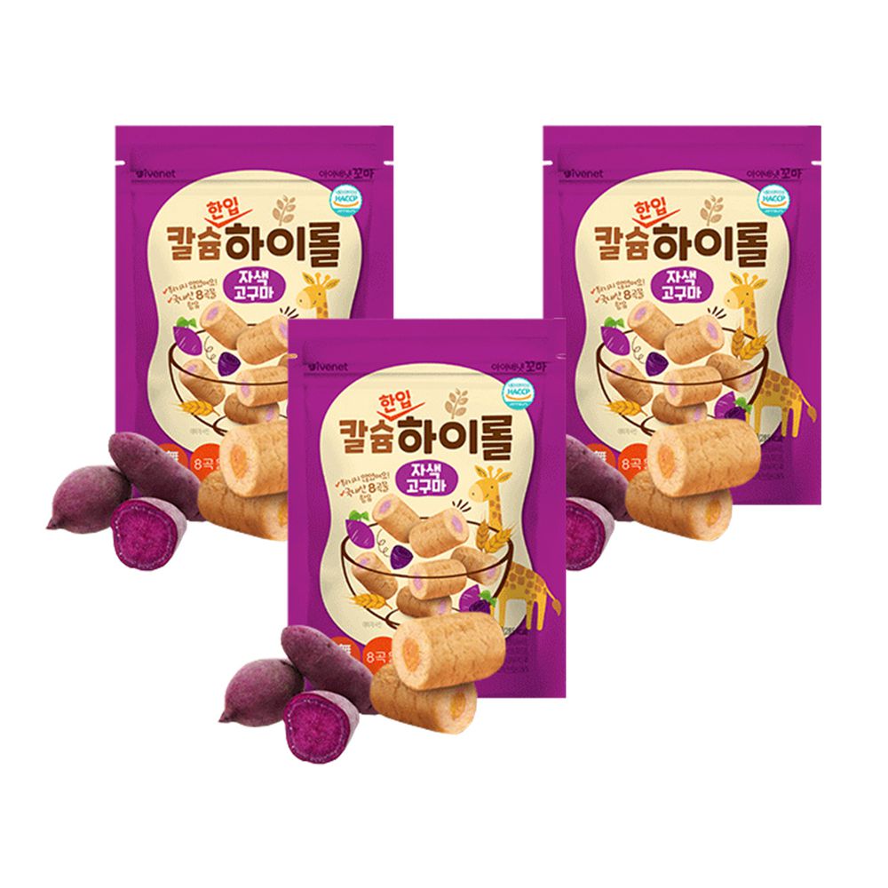 穀物卷 紫薯風味_3包組_1-3歲以上-50g/包