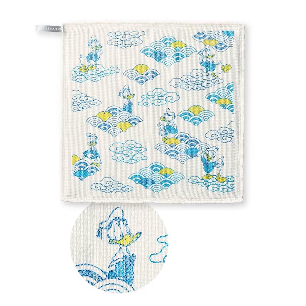 日本千趣會 - 日本製 迪士尼奈良蚊帳抗菌吸水方巾(廚房用)-唐老鴨 (約29×29cm)