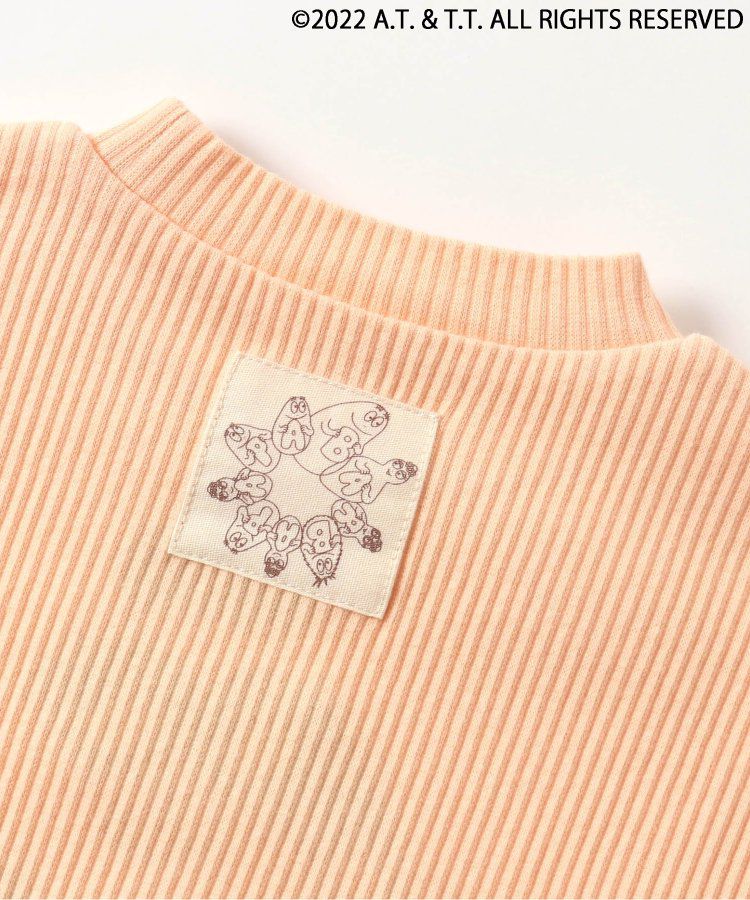 日本 apres les cours - 泡泡先生聯名 刺繡圖案羅紋上衣-勝利-青綠