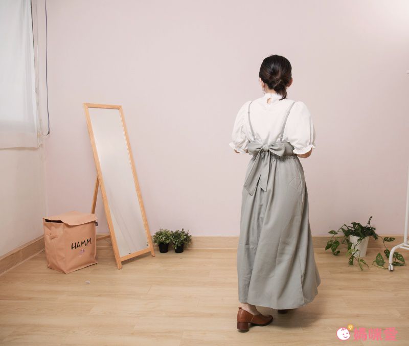 日本 ELENCARE DUE - 滿版幾何綁帶寬褲-米