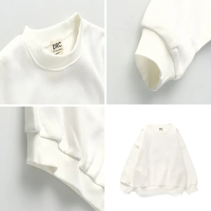 日本 BRANSHES - 街頭塗鴉風裏起毛長袖上衣-彎曲logo-黑