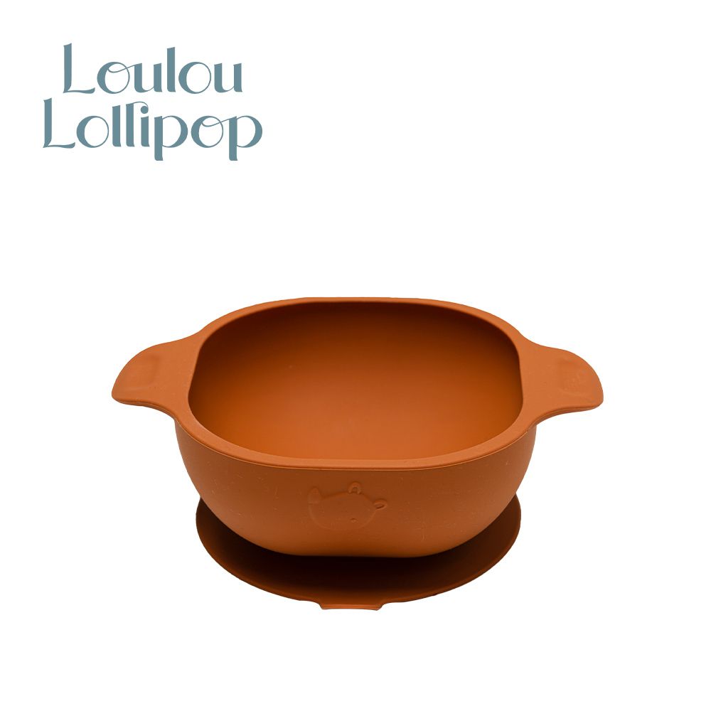 Loulou Lollipop - 加拿大 可愛動物矽膠吸盤碗-焦糖棕