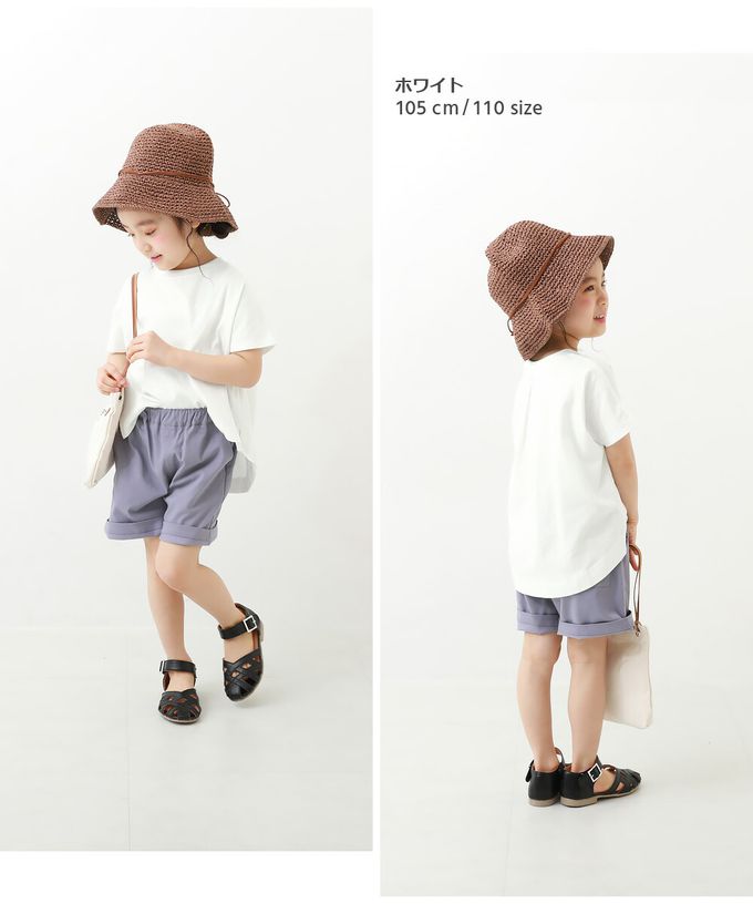 日本 devirock - 純棉圓弧形背後摺線短袖上衣-駝