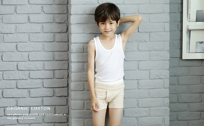 Annypepe - 男童apos有機棉四角褲-榆木條紋