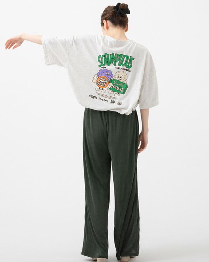 日本 gleam - 美式復古糖果印花寬大風短袖T恤-炭灰