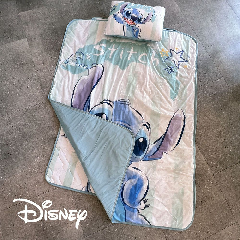 迪士尼Disney - 涼感兒童三合一睡墊-HI史迪奇 (枕頭+枕套*1/睡墊*1/被子*1)