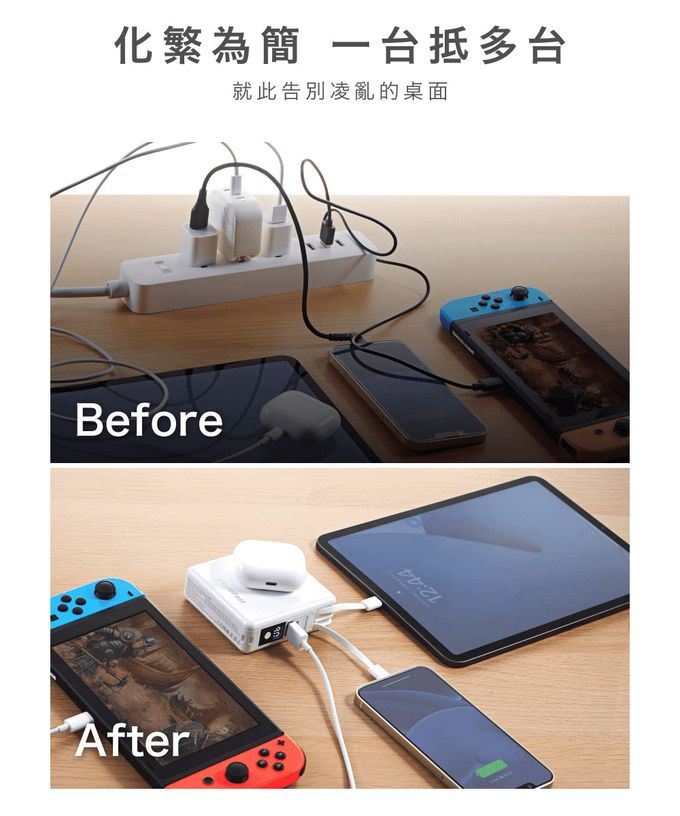 PhotoFast - 多功能五合一行動電源 10000mAh (C+L)-奶茶色／磁吸無線充 (單入)