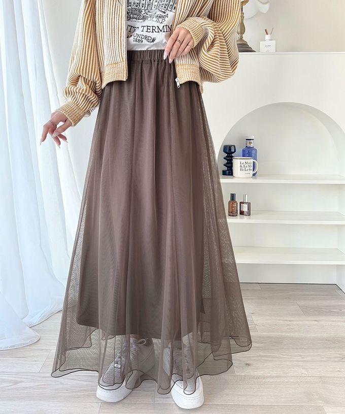 日本 Classical Elf - 浪漫蓬鬆層次感超長紗裙-黑