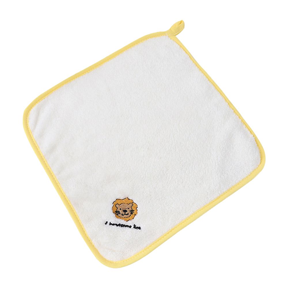3條入-珊瑚絨吸水多功能小方巾 擦汗巾 擦手巾-獅子+隨機2條 (25*25cm)