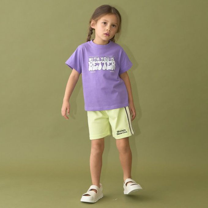 日本 b-ROOM - 側邊線條休閒短褲(4分丈)-黑