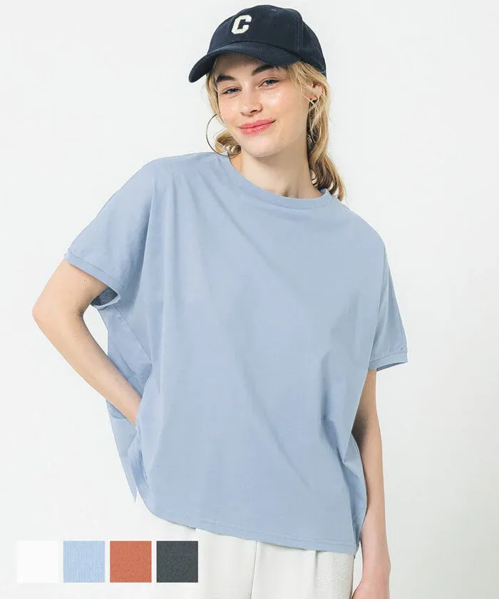 日本 COCA - 100%棉 顯瘦短袖素T-白