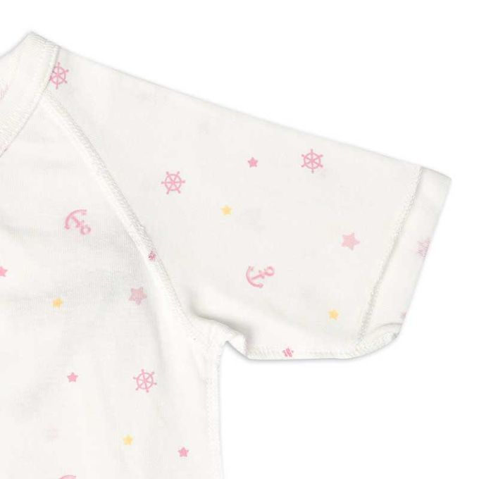 akachan honpo - 新生兒內衣10件組-滿版印花-橘色 (肚衣:50cm蝴蝶裝:50~60cm)