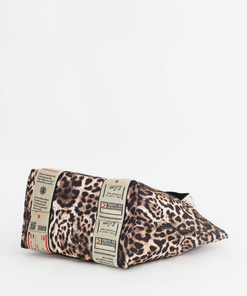 日本 COOCO - 尼龍印花粗帶手提包/托特包-黃 (W24*H26*D14cm)