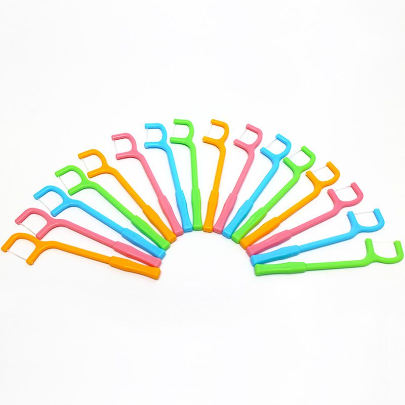 akachan honpo - 色彩繽紛幼童用牙線棒3歲～-30入