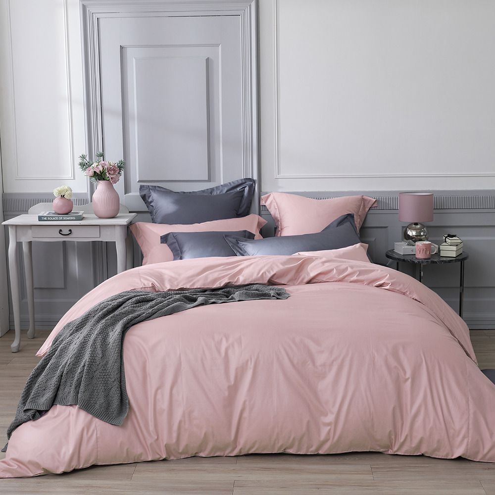 澳洲 Simple Living - 天絲福爾摩四件式被套床包組-台灣製-玫瑰粉