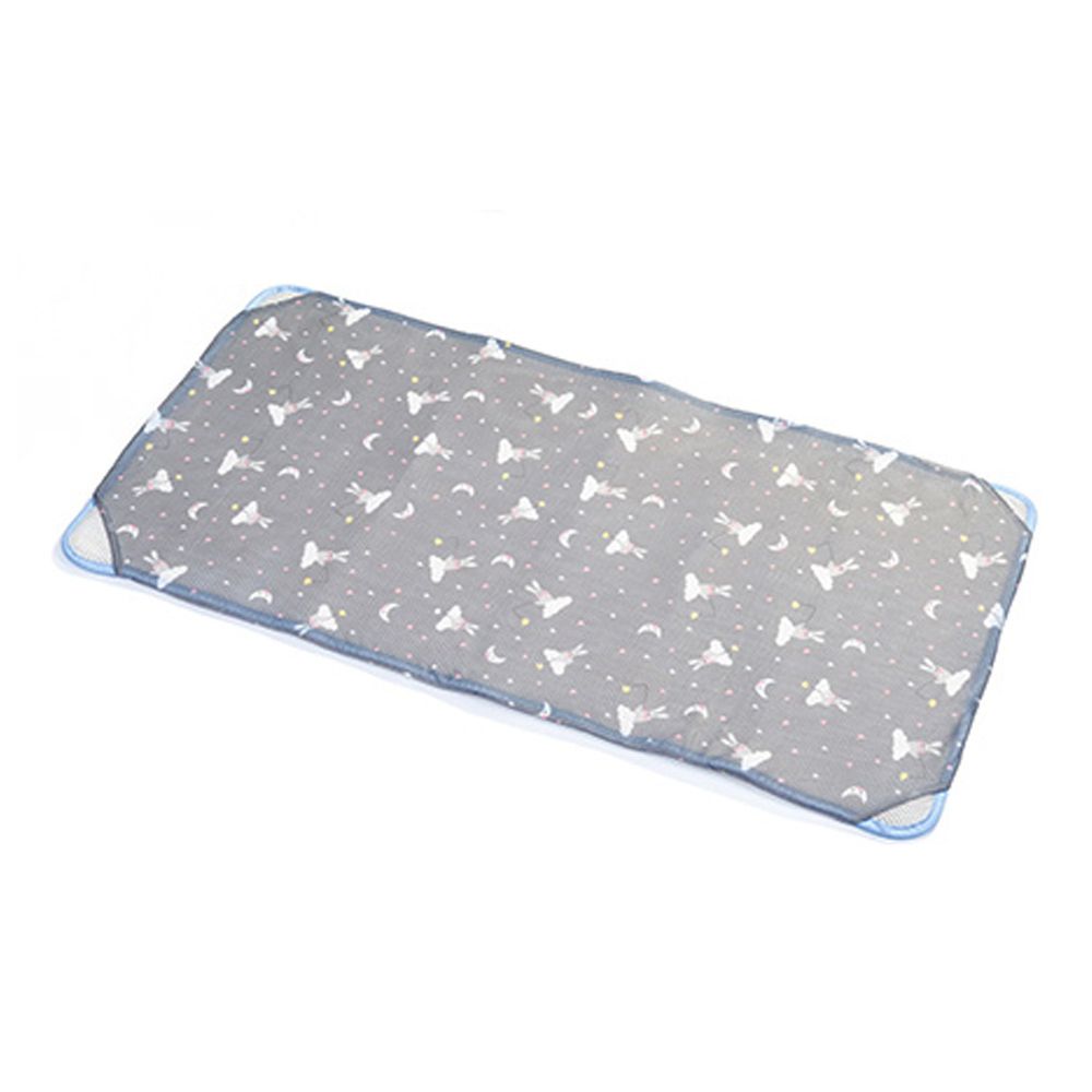 韓國 GIO Pillow - 智慧二合一有機棉超透氣排汗嬰兒床墊-晚安兔兔 (M號)