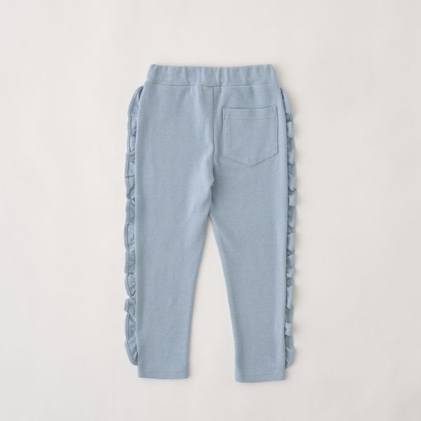 日本 Lycee mine - Anywhere系列 側面荷葉邊9分褲-水藍