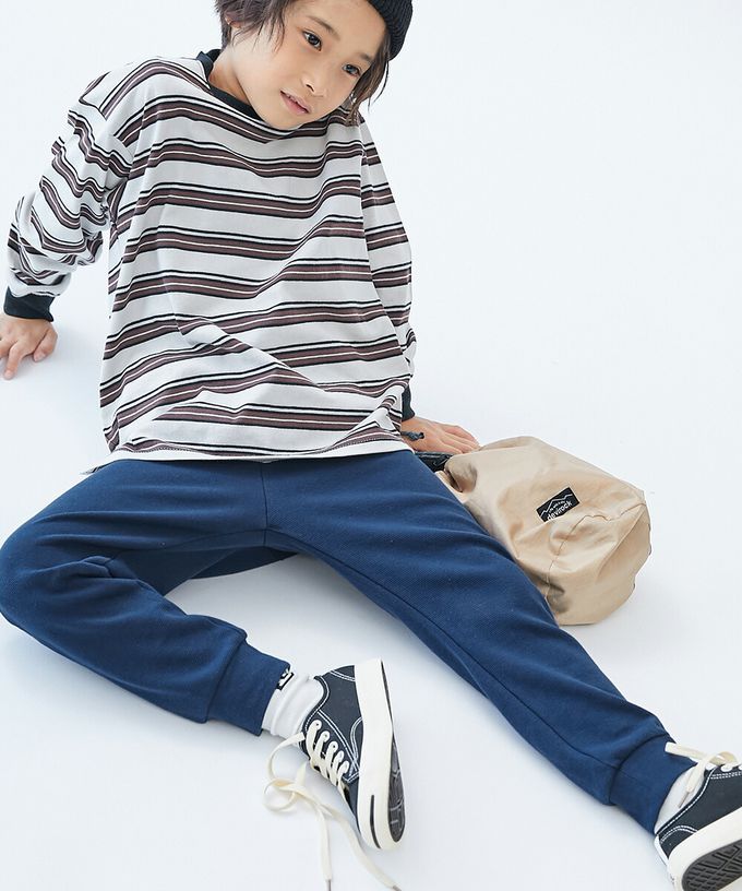 日本 devirock - [熱銷定番] 超彈力抗毛球縮口長褲-深藍紫