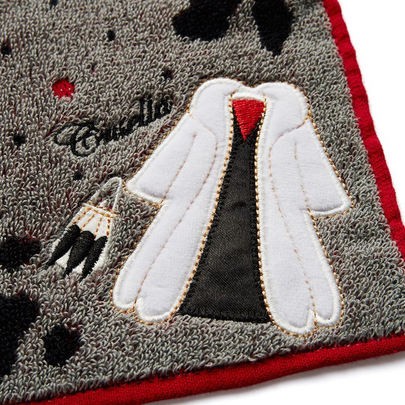 日本千趣會 - 迪士尼純棉刺繡方巾/小手帕-壞皇后系列-白雪皇后 (25×25cm)