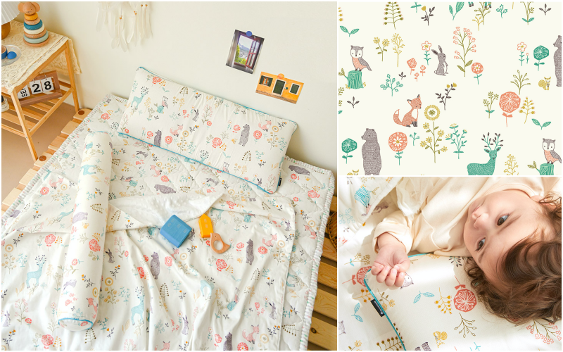 【 韓國 Formongde 】雙面材質兒童枕 花草動物