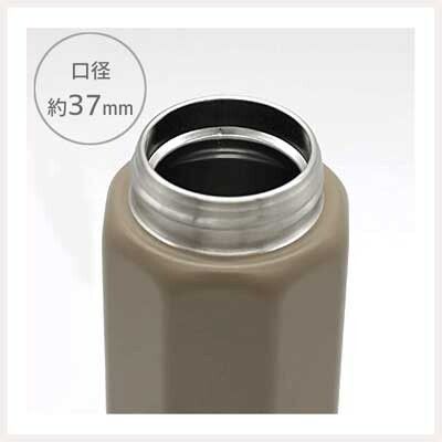 日本 CB Japan - holms八角形不繡鋼保冷保溫瓶(附提帶)-深卡其-460ml