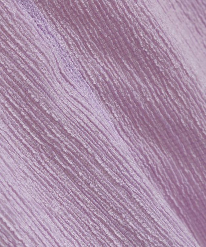 日本 Lupilien - 嫘縈混紡細緻羅紋圓領短袖上衣-薰衣草