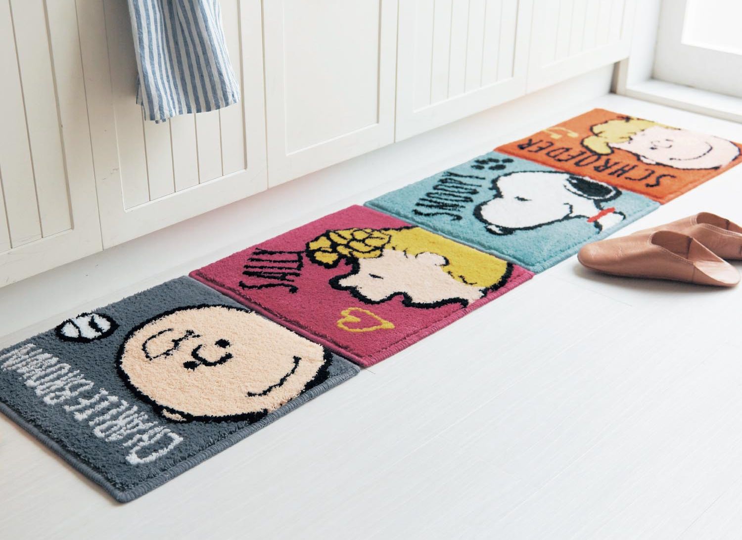 日本千趣會 - 史努比 止滑腳踏墊/坐墊-方形-藍 (38x38cm)