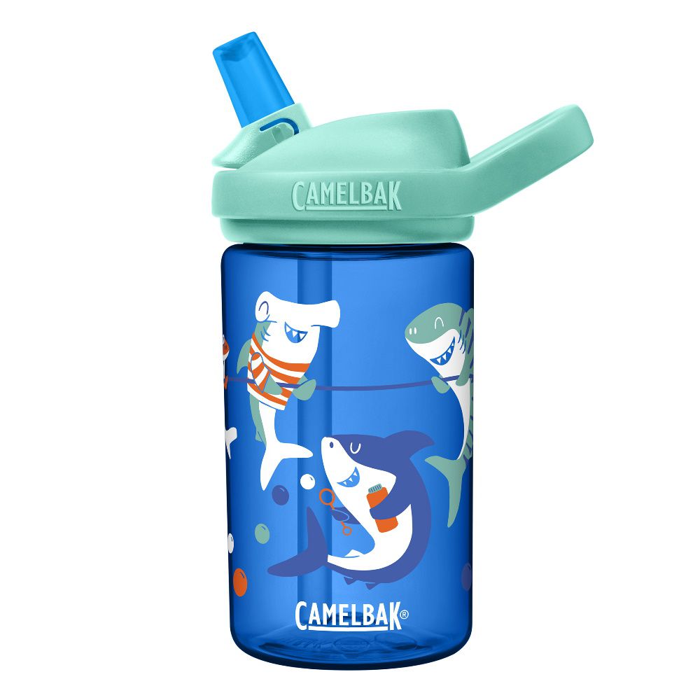 CamelBak - EDDY+ 兒童吸管運動水瓶-鯊魚夏令營 (400ml)-156g