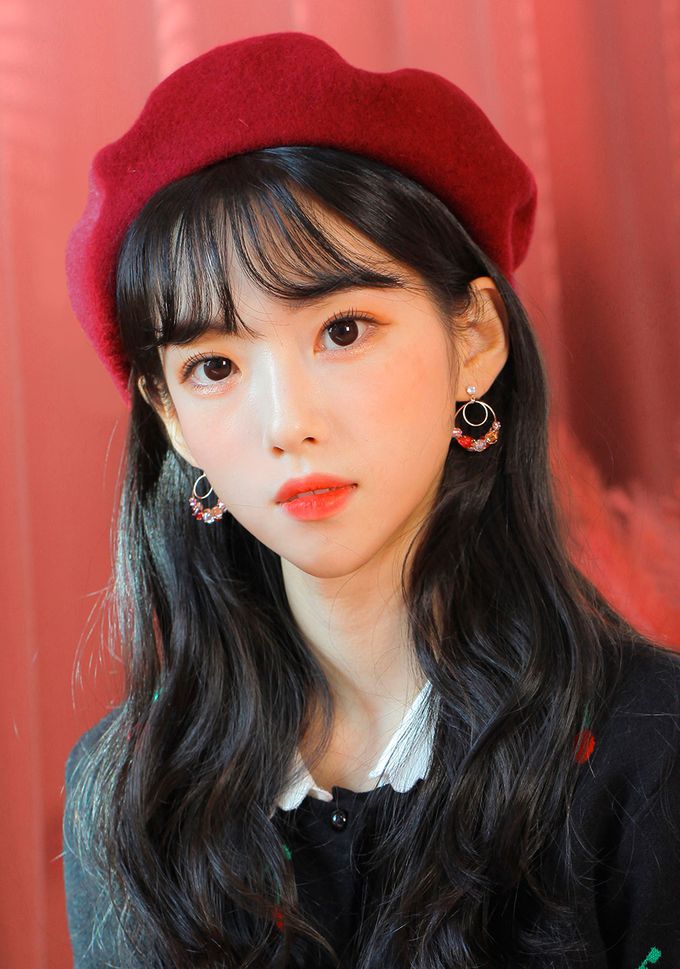 韓國 Soo&Soo - 法式風羊毛貝雷帽-棕 (直徑28cm，高7cm, 頭圍56cm)