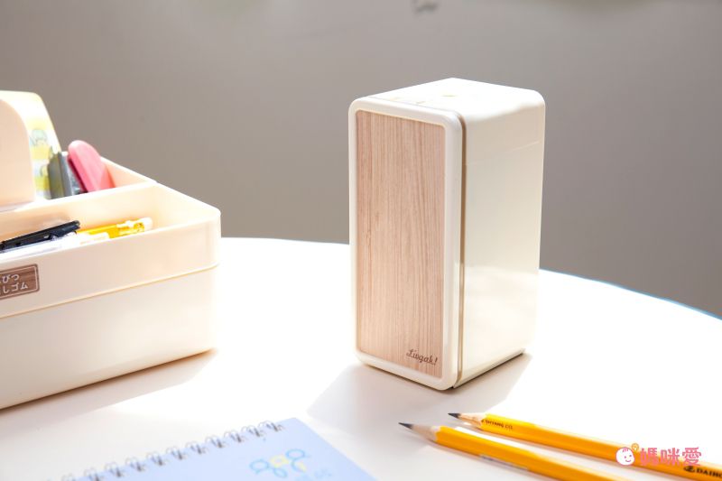 日本文具 SONIC - 木紋文青風手動削鉛筆機-水藍