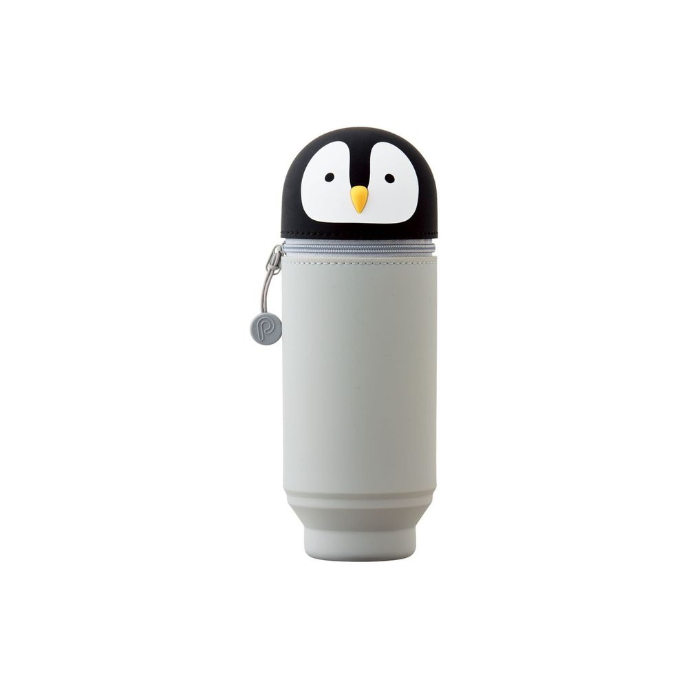 日本文具 LIHIT - 直立式可伸縮鉛筆盒(22支筆)-企鵝 (Big size)