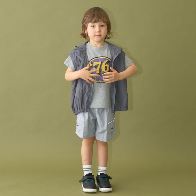 日本 b-ROOM - 2way輕巧尼龍連帽風衣(袖可拆)-象牙白